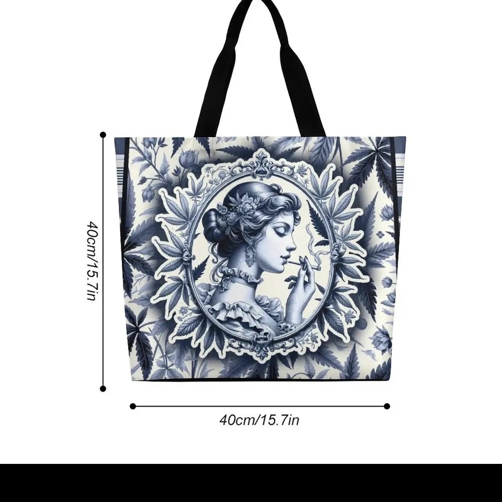 Elegant Blue Tote Bag - Picture 2 of 5